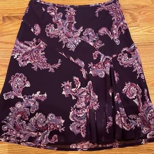 Stunning purple flowy floral skirt